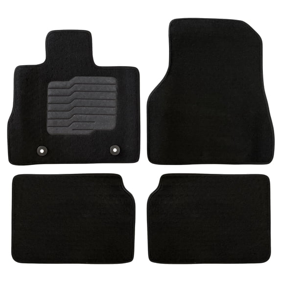 ecoMats Carpet Floor Mats Fit for 2010 to 2017 Chevrolet Equinox and GMC Terrain, Front and Rear, Black