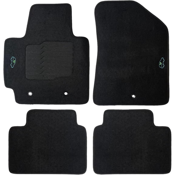 Carpet Floor Mats Custom Fit For 2014 to 2019 Kia Soul with Non-Slip Heel Pad and Safety Hooks - ecoMats