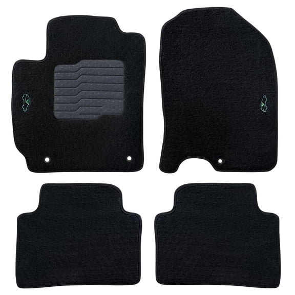 Carpet Floor Mats Custom Fit For 2018 to 2023 Hyundai Kona with Non-Slip Heel Pad and Safety Hooks - ecoMats