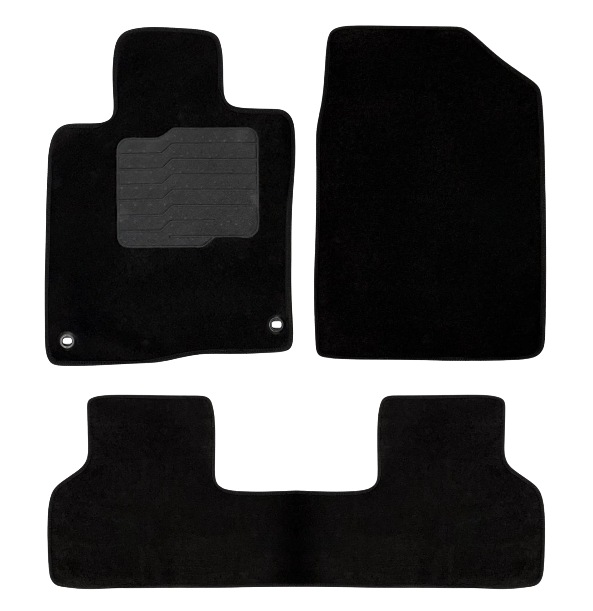 ecoMats Carpet Floor Mats Fit for 2016 to 2021 Honda Civic , Front and Rear, Black
