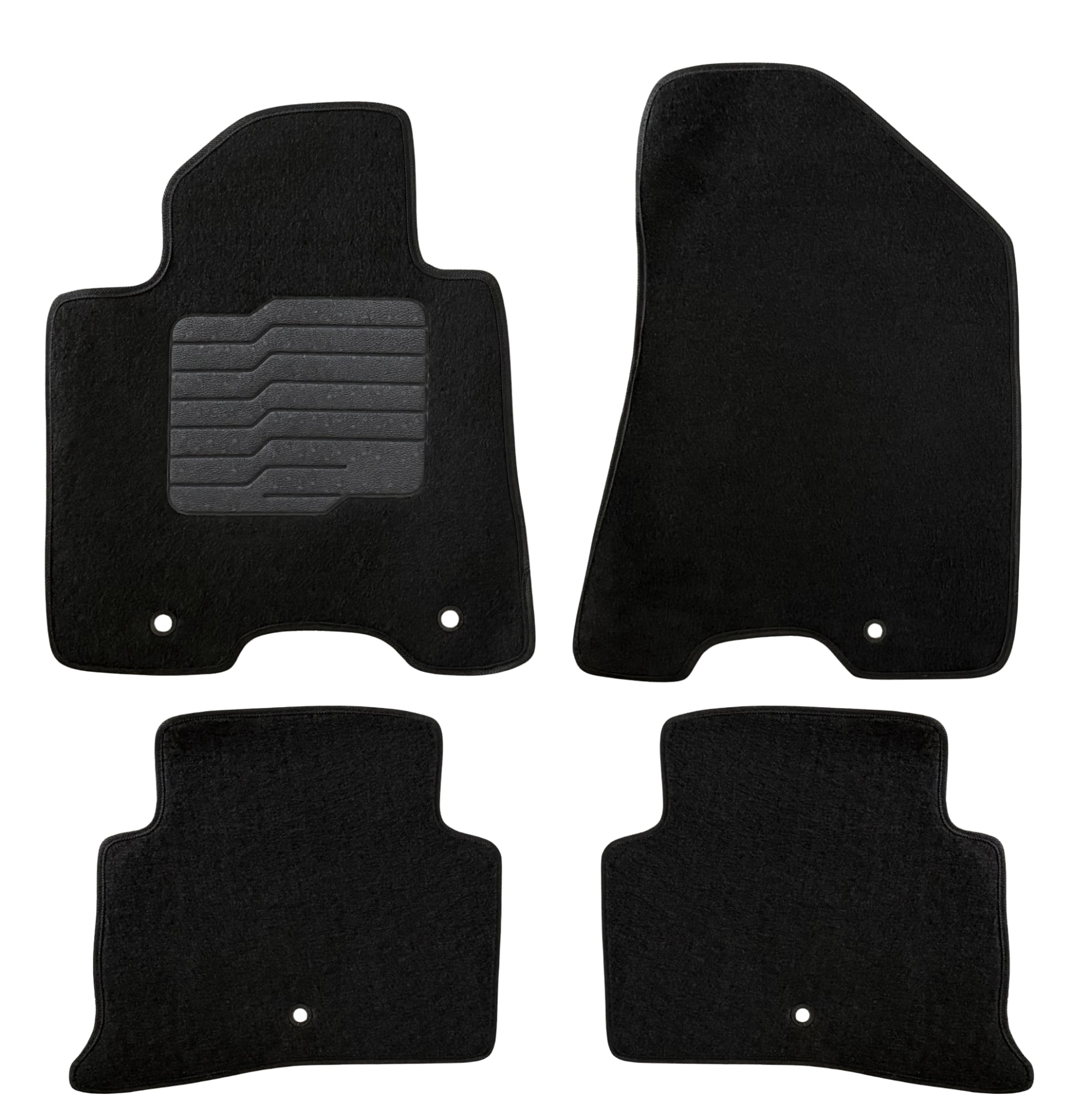 ecoMats Carpet Floor Mats Fit for 2017 to 2022 Kia Sportage and 2019 to 2021 Hyundai Tucson, Front and Rear, Black