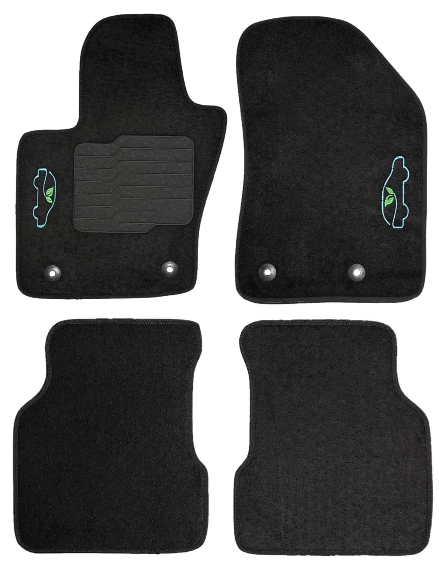 Carpet Floor Mats Custom Fit for 2017 to 2023 Jeep Compass with NonSlip Heel Pad and Safety