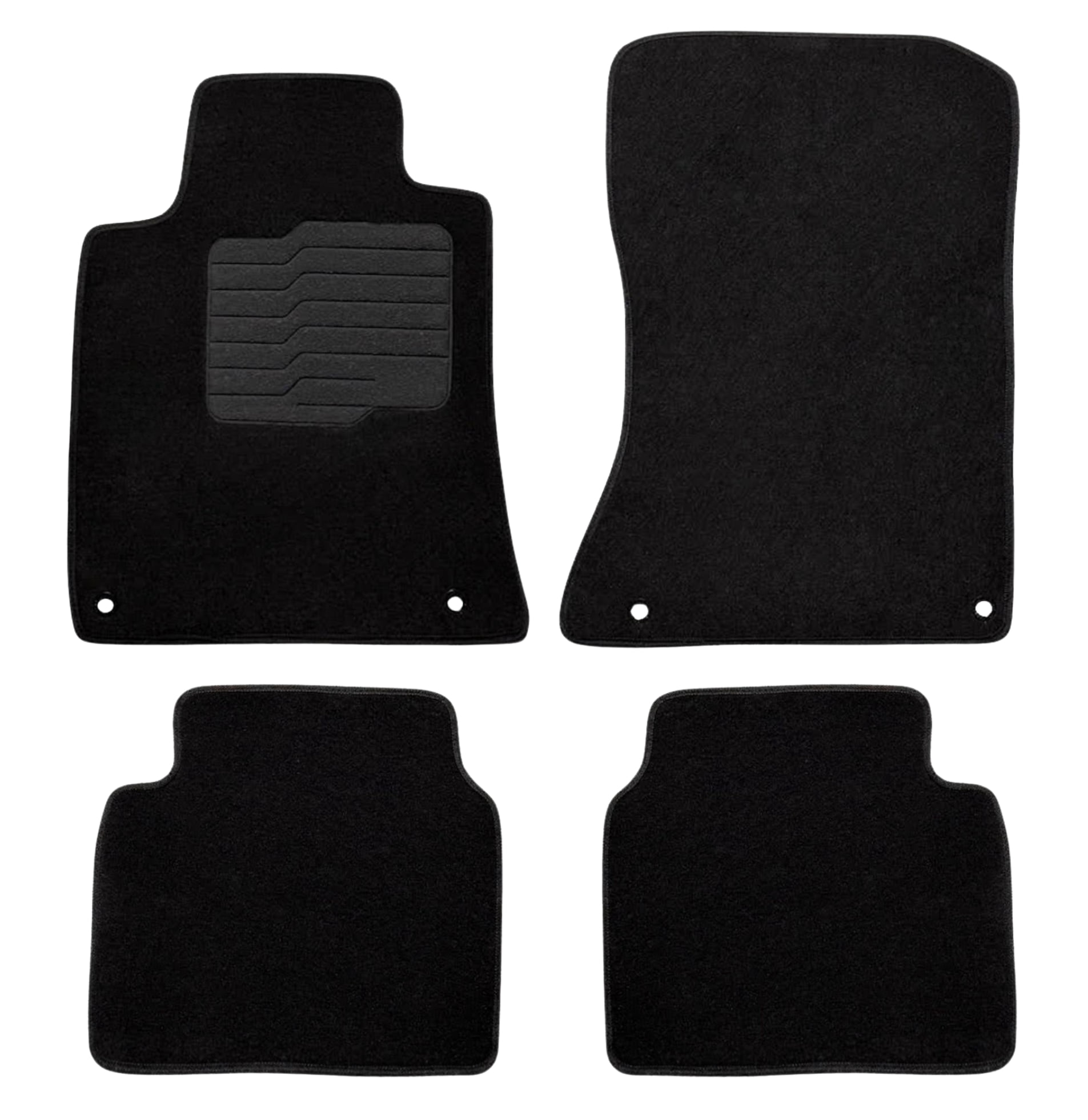 Carpet Floor Mats Fit for 2019 to 2025 Nissan Altima with Driver Heel Pad, Safety Locks, Front and Rear Set, Black