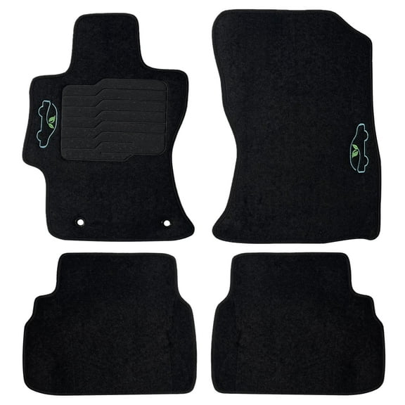 Carpet Floor Mats For 2018 to 2023 Subaru Crosstrek / 2017 to 2023 Subaru Impreza - Front and Rear - Black - ecoMats