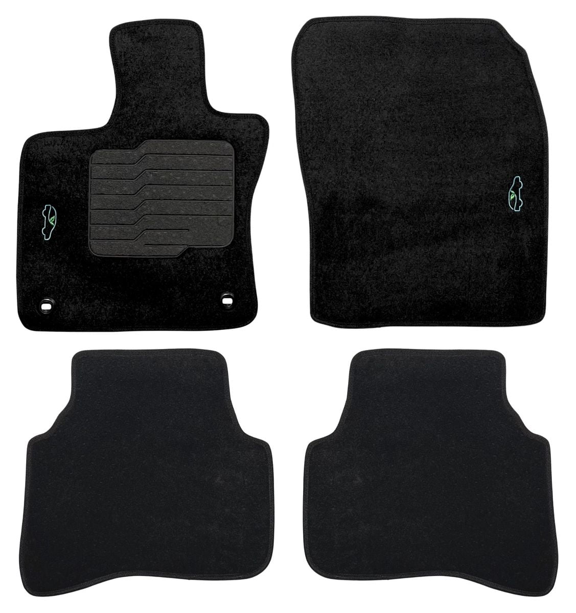 Carpet Floor Mats For 2023 to 2024 Toyota Prius with Heel Pad and