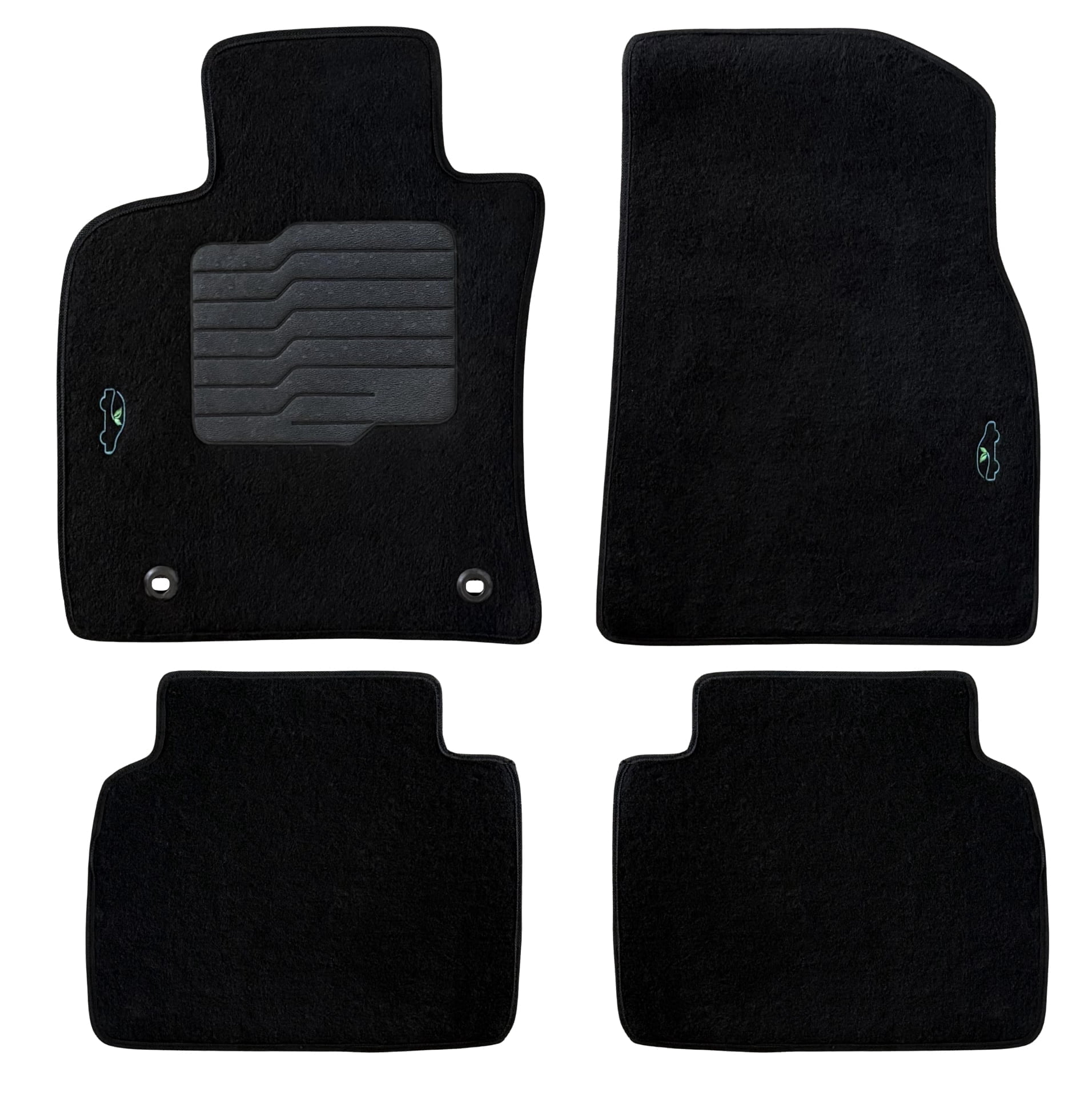 Carpet Floor Mats for 2018 to 2024 Toyota Camry with Anti Slip Driver Heel Pad and Safety Locks, Front and Rear, ecoMats