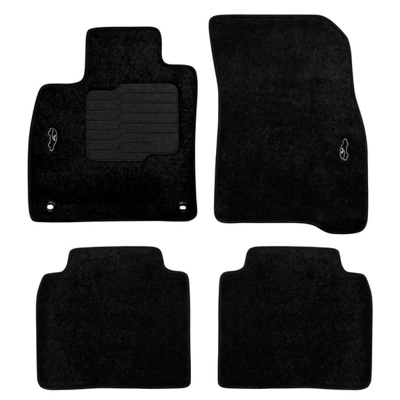 ecoMats Carpet Floor Mats for 2023 to 2026 Honda Accord, Black, Front and Rear