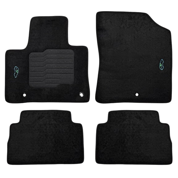Carpet Floor Mats for Hyundai Santa FE Hybrid & Santa Fe Plug in Hybrid PHEV, Front and Rear, Black
