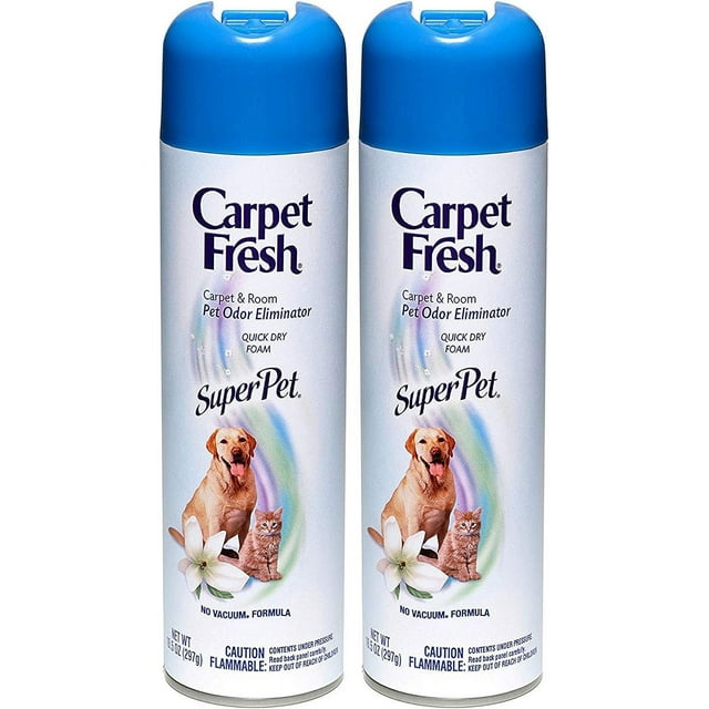 Carpet Fresh No Vacuum Foam Carpet Refresher, Super Pet Deodorizer, 10.