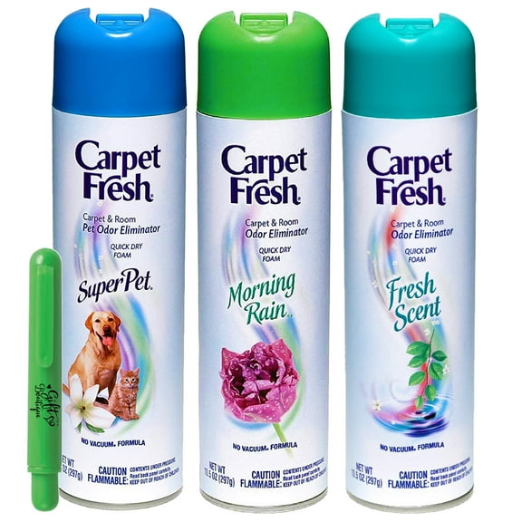 Carpet Fresh Odor Eliminator Cleaner Spray, Fresh Scent, 10.5 oz, 3 Count, 3 Pack