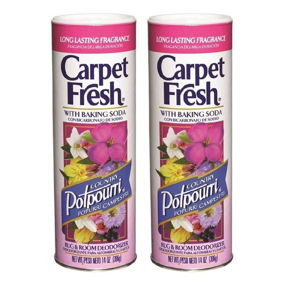 Carpet Fresh Rug Room Deodorizer Powder Country Potpourri with Baking Soda 14 oz, 2-Pack