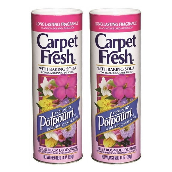 Carpet Fresh Rug Room Deodorizer Powder Country Potpourri with Baking Soda 14 oz, 2-Pack