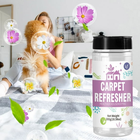 Carpet Freshener Powder, Carpet Deodorizing Powder Deodorizer, Powerful Deodorizatio, Deeply Clean and Care for the Carpet, for Upholstery, Furniture and Rugs