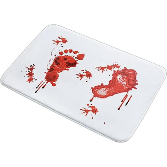 Carpet Halloween Bath Bloody Footprint Operazone Printed Blood Footprint Prank Blood Rug Color Bath Mat Non Slip Rug Halloween