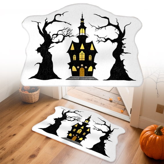 Carpet,Halloween Room Rug Funny Shaped Room Mat Soft Non Washable Doormat Gothic Halloween Home Decor