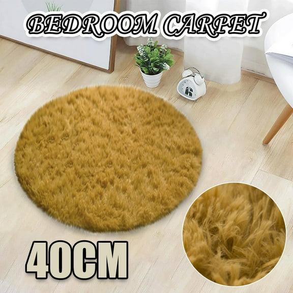 Carpet,Home Decor Soft Bath Bedroom Non-Slip Floor Shower Rug Yoga Plush Round Mat