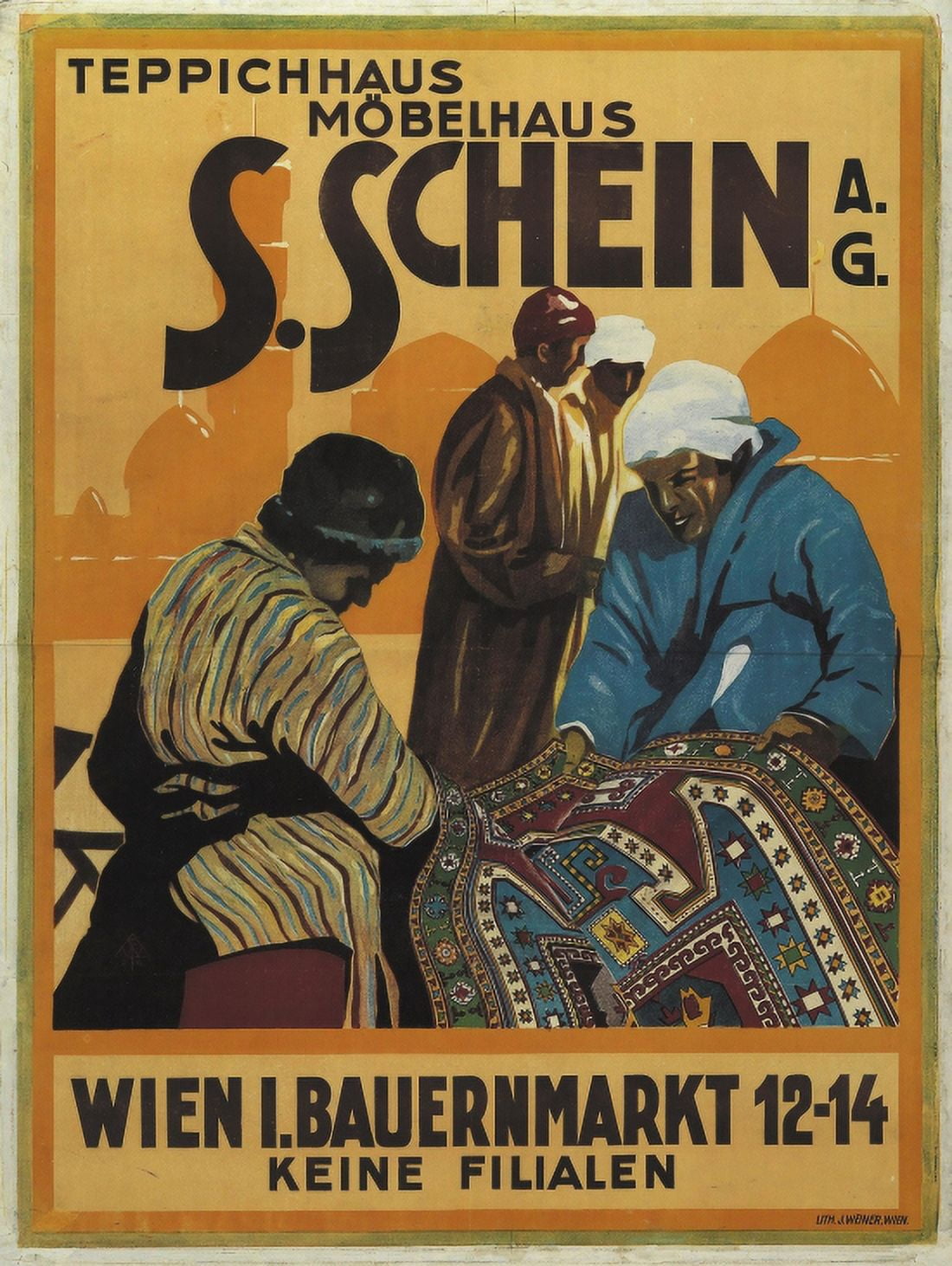 Carpet House Furniture Home S Schein Vienna Vintage Advertsing Canvas Art - (18 x 24)
