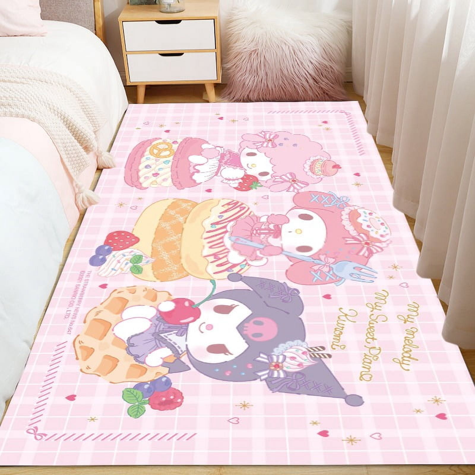 Carpet Kuromi Pattern Rugs Bedroom Bedside Home Decor Crawling Floor ...