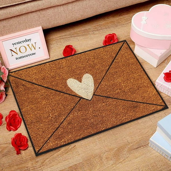 Carpet,Love Envelope Mat Holiday Mat Welcome Door Mat Polyester Door Mat