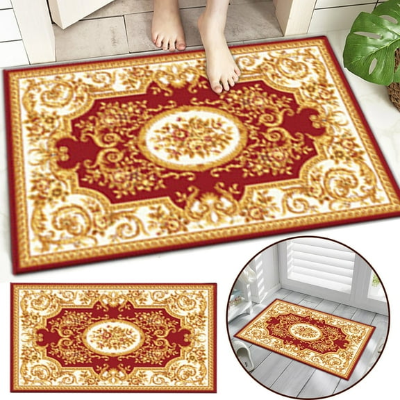 Carpet,Machine Washable Crystal Velvet Floor Mats Non Slip Comfortable Standing Mat Ergonomic Rug