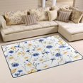 thumbnail image 1 of Carpet Mat with Memory Foam Ultra-Soft and Non-Slip Area Rug 31"x20" Blue and Yellow Wildflowers, 1 of 7