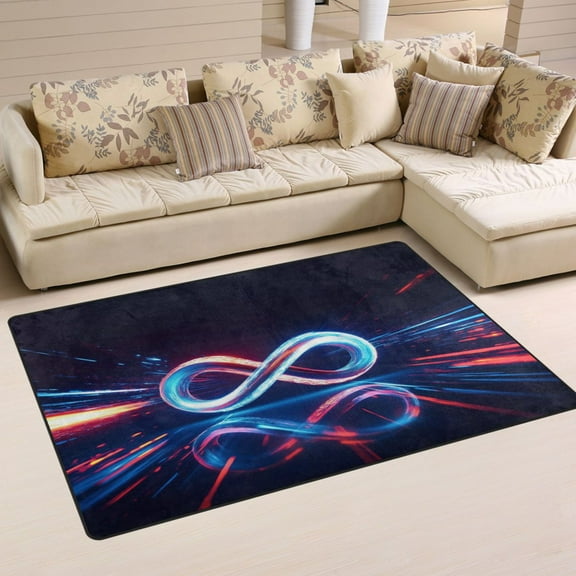 Carpet Mat with Memory Foam Ultra-Soft and Non-Slip Area Rug 31"x20" The Infinity Symbol