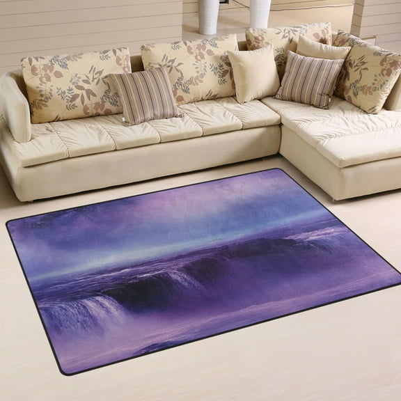 Carpet Mat with Memory Foam Ultra-Soft and Non-Slip Area Rug 31"x20" The Purple Water