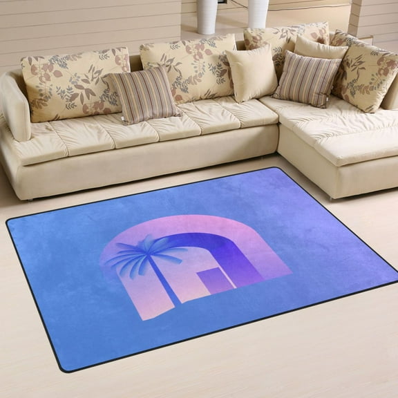 Carpet Mat with Memory Foam Ultra-Soft and Non-Slip Area Rug 60"x39" Minimalist Logo