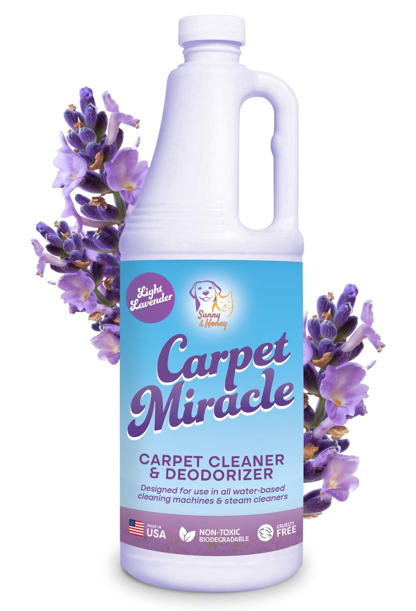 Sunny&Honey, Carpet Cleaner Miracle, Light Lavender Scent, 1 Bottle