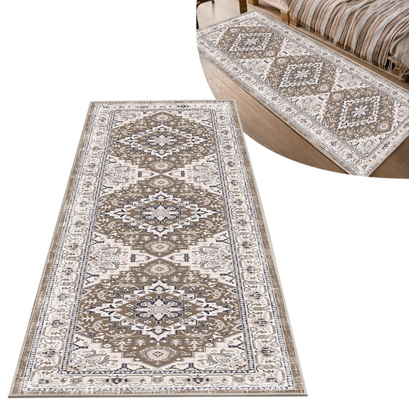 Carpet,Persian Kitchen Mat Anti Absorbent Rug For Area Non Sofa Carpet With Traditional Pattern