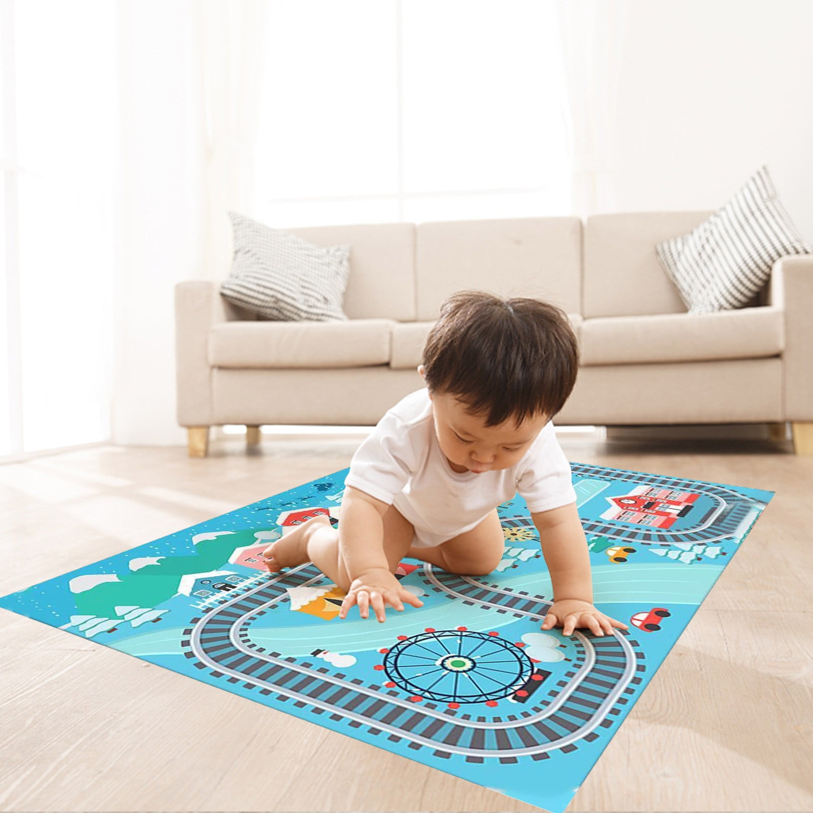 Car Mat Kids Car Rug Play Mat For Kids,Road Traffic Carpet For