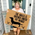 thumbnail image 1 of Carpet Polyester Carpet Funny Dog Language Mat: "Grass Grows Better Under My Dog'S Watering" Mat, 1 of 6