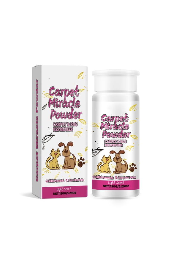 Carpet Powder Miracle,Pet Carpet Deodorant, Dry Carpet Cleaner Powder, Safe for Kids & Pets, Carpet Deodorizer Powder for Long Lasting Pleasant Aroma