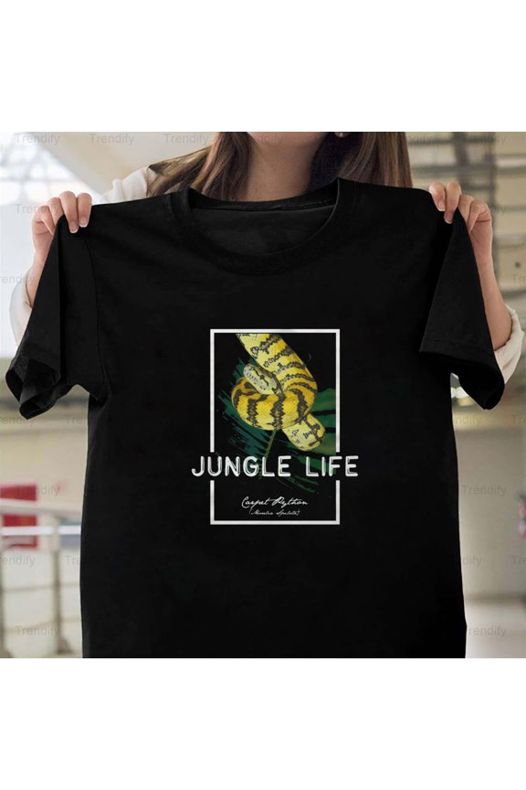 Carpet Python Jungle Life Reptile Snake Keeper Design Graphic Design Print Unisex T-Shirt Y1214, Up to Size 5XL