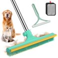 thumbnail image 1 of Carpet Rake For Pet Hair Removal - 60" Adjustable Long Handle  3 In 1 Reusable Tool Kit Cat Dog Rakes Scraper Broom Carpets Rugs Mats, 1 of 8