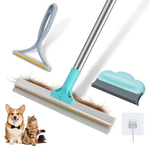 Carpet Rake for Pet Hair Removal(3 Pack), Dog Cat Fur Remover Scraper Broom, 52.7 Adjustable Cat Dog Carpet Rake, Hair Removal Rake, Lint Remover Cleaner Toolsfor Rugs, Mats, Couch, Furniture
