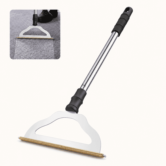 Carpet Rake for Pet Hair Removal - Reusable Pet Hair Remover for Carpet Long Handle, Advanced Dog Hair Broom, Cat Fur Brush, Lint Remover Scraper for Carpets, Rugs, Mats, Couch, Furniture