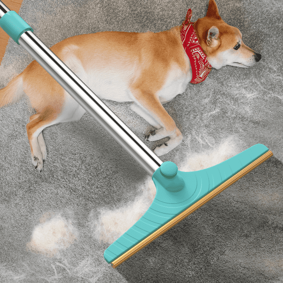 Carpet Rake for Pet Hair Removal, Reusable Cat Dog Hair Remover with Long Handle Advanced Lint Remover Scraper for Carpets, Rugs, Mats, Couch