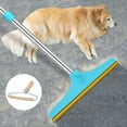 thumbnail image 1 of Carpet Rake for Pet Hair Removal - Reusable Remover, 60” Adjustable Long Handle Cat Dog Scraper with Patented Design, Brush Rugs, Mats Blue 60�, 1 of 8