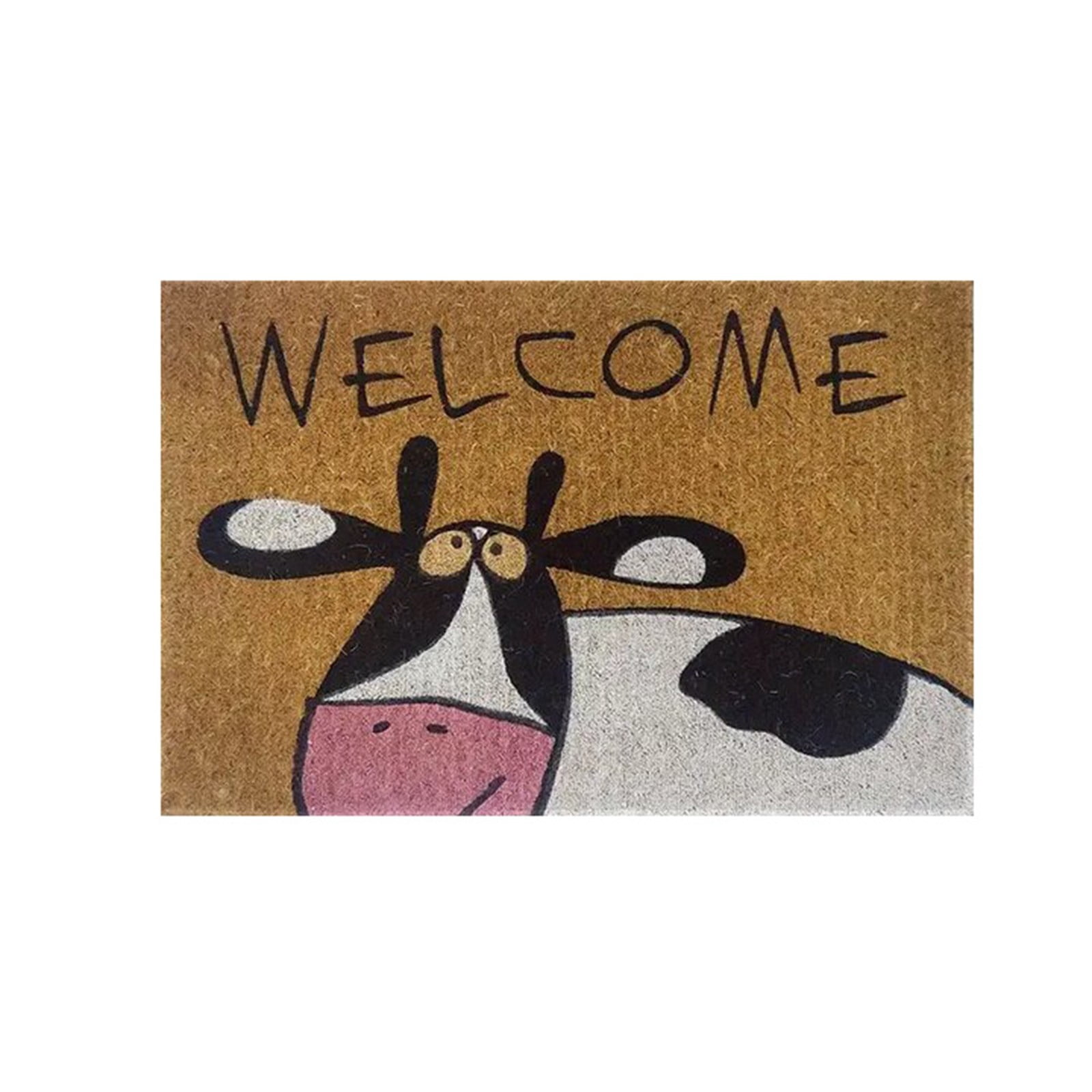 Carpet Remnant Cow Pattern Doormat Rug Front Door Decorative