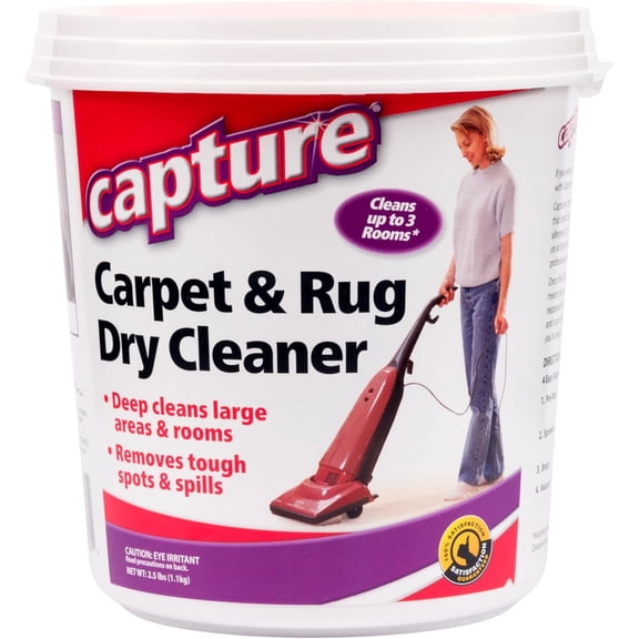 Carpet & Rug Dry Cleaner w/Resealable lid - Home, Car, Dogs & Cats Pet Carpet Cleaner Solution - Strength Odor Eliminator, Stains Spot Remover, Non Liquid & No Harsh Chemical (2.5 lb)