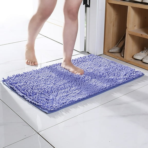 Carpet,Snow Blue Bathroom Carpet Absorbent Bathroom Mat Soft And Comfortable Furry Thickened Bathroom Carpet Machine Washable Reusable