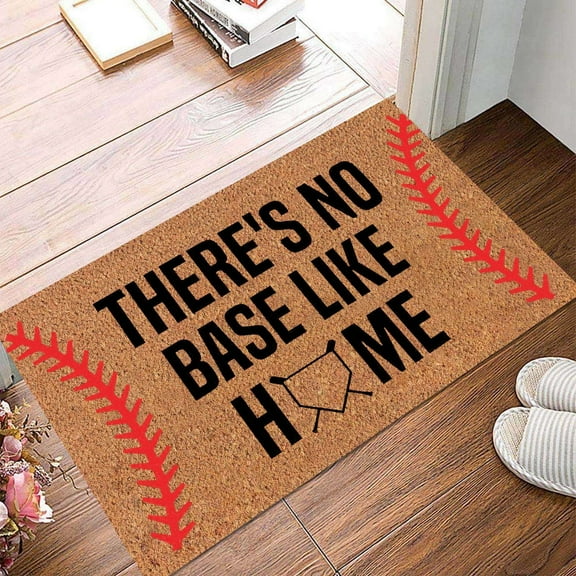 Carpet,Sports Baseball Rugby Fun Letter Theme Carpet Non Slip Entry Door Entrance Mat Absorbent Bathroom Kitchen Fun Floor Mat
