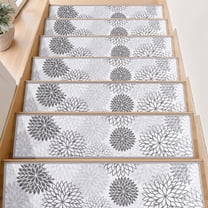 Carpet Stair Treads Non Slip 15PCS, 8" X 30" Edging Stair Runner for Wooden Steps Indoor, Resistant Stair Rugs with Reusable TPE Adhesive Backing, Residue Free Mat for Kids, Elders, Pets