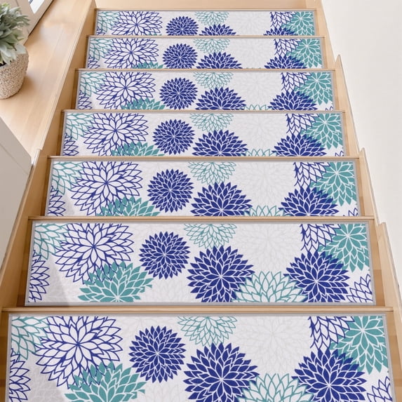 Carpet Stair Treads Non Slip 15PCS, 8" X 30" Edging Stair Runner for Wooden Steps Indoor, Resistant Stair Rugs with Reusable TPE Adhesive Backing, Residue Free Mat for Kids, Elders, Pets