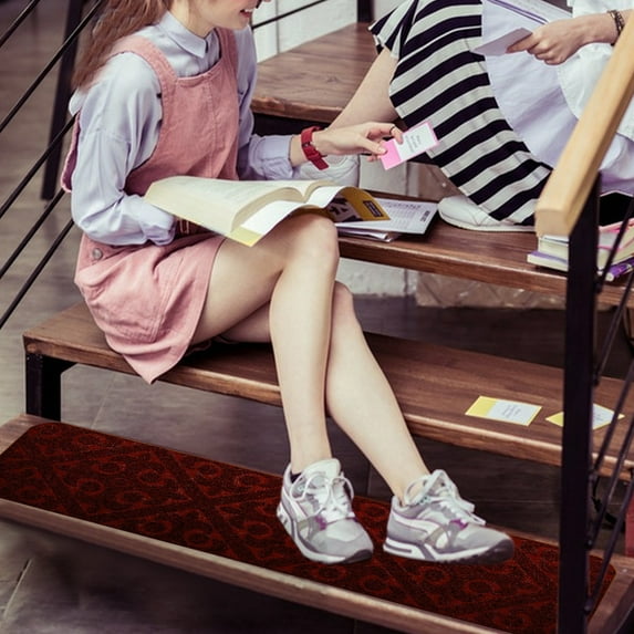 Carpet Stairs Exterior Stair Treads, Outdoor Stair Tread Stair Pads for Steps, Outdoor Anti Slip Stair Treads, Non Slip Outdoor Stair Treads, 30x8in