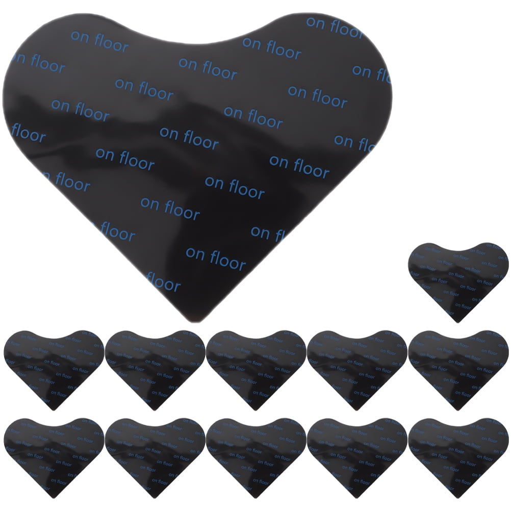Carpet Stickers for Area Rugs 12 Pcs Heart Adhesive Tape Rubber Mat Floor Cushion Pads