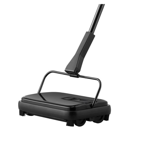 Carpet Sweeper, 7.87" Manual Floor Sweeper for Hardwood, Laminate, Rugs, Pet Hair - 300ml Dustbin, Rotating Head, Comb Included