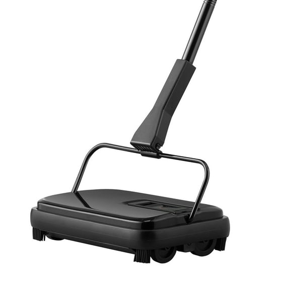 Carpet Sweeper Manual - 7.87 Inch Sweeping Width, Non-Electric Floor Sweeper for Hardwood, Laminate, Rugs - 300ml Dustbin, Pet Hair Removal