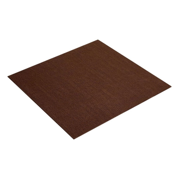 Carpet Tiles 24x24, 20 Pack Peel and Stick, Self Adhesive Floor Tiles, Dark Brown, 80 sq ft Coverage, Easy DIY Modular Rug for Living Room & Office